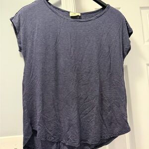 Casual Navy & White Striped Women's Tee Rebel Society NWT size M